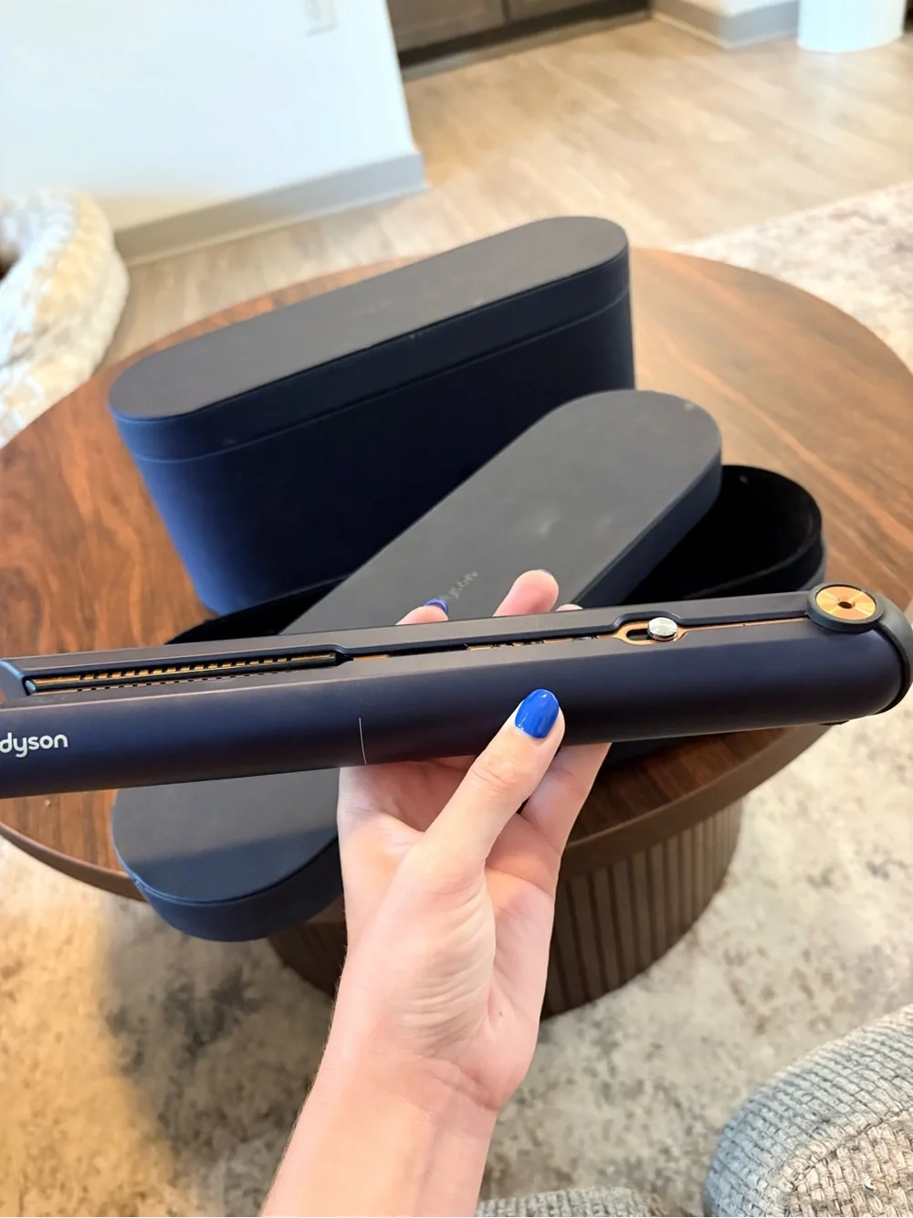Dyson Corrale Hair Straightener in Navy with Copper Accents